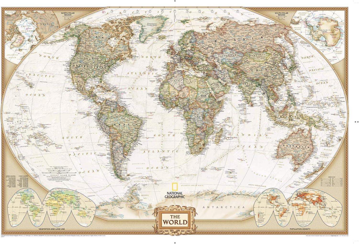 World Executive Wall Map