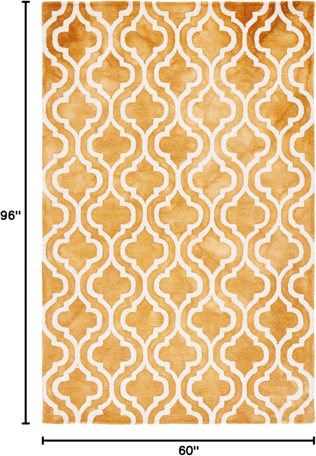 Dip Dye DDY537 Hand Tufted Indoor Area Rug - Gold/Ivory - 5'x8' - Safavieh