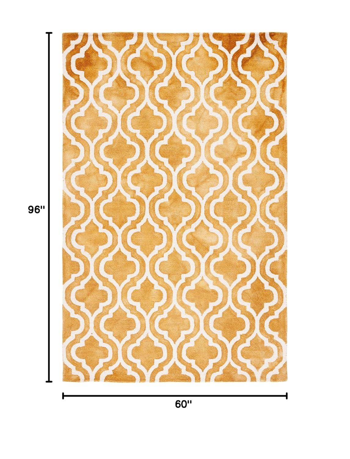 Dip Dye DDY537 Hand Tufted Indoor Area Rug - Gold/Ivory - 5'x8' - Safavieh