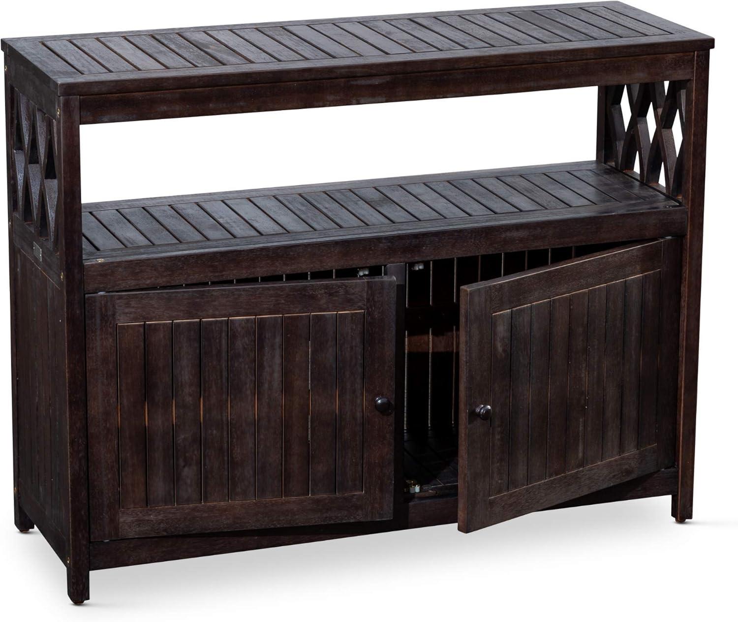 DTY Outdoor Living Longs Peak Eucalyptus Sideboard, Espresso