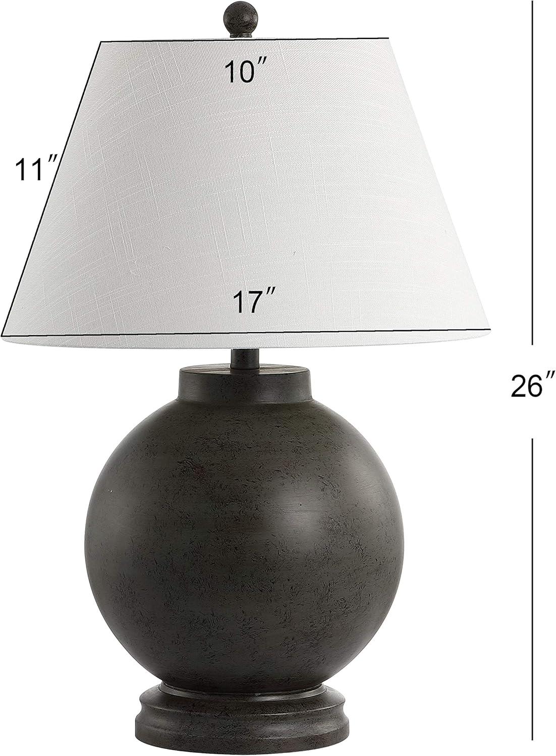 JONATHAN Y JYL3040A Sophie 26" Resin LED Table Lamp Contemporary Transitional Bedside Desk Nightstand Lamp for Bedroom Living Room Office College Bookcase LED Bulb Included, Dark Gray