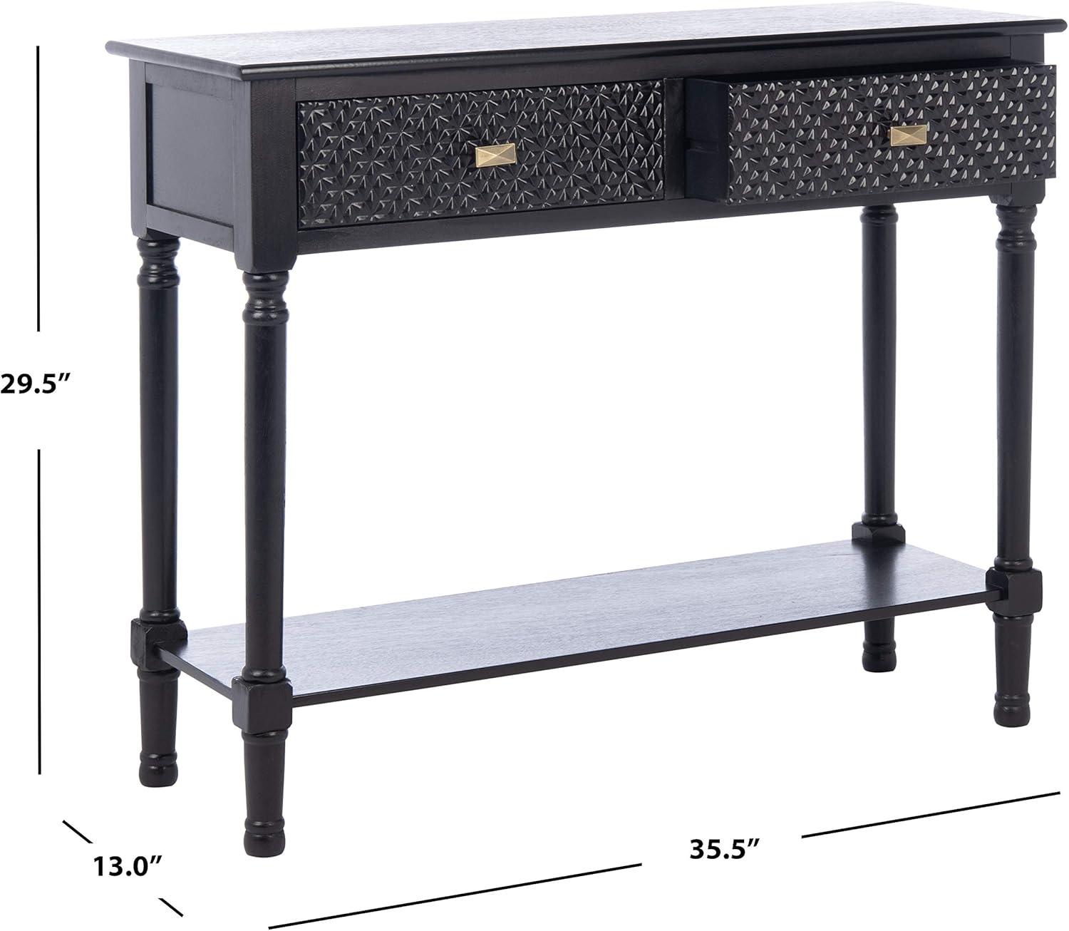 SAFAVIEH Halton Modern 2 Drawer Console Table, Distressed Grey