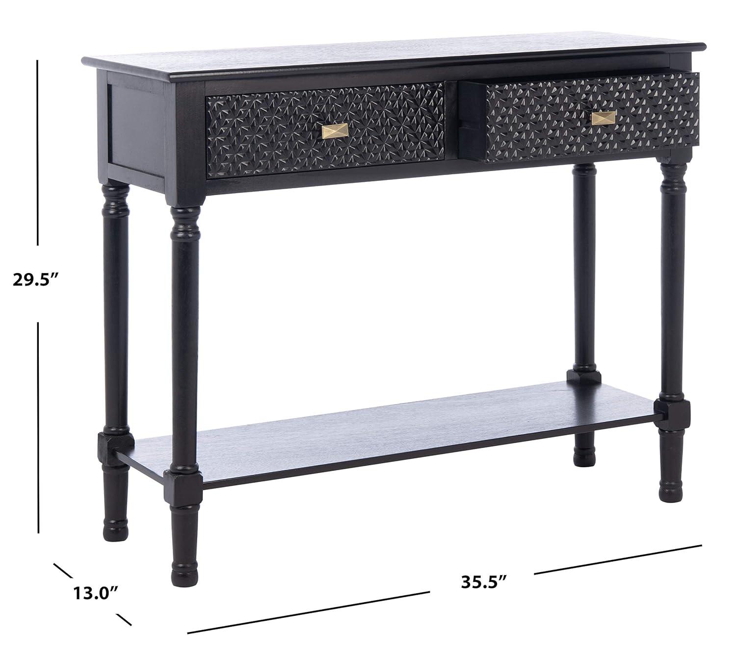 SAFAVIEH Halton Modern 2 Drawer Console Table, Distressed White