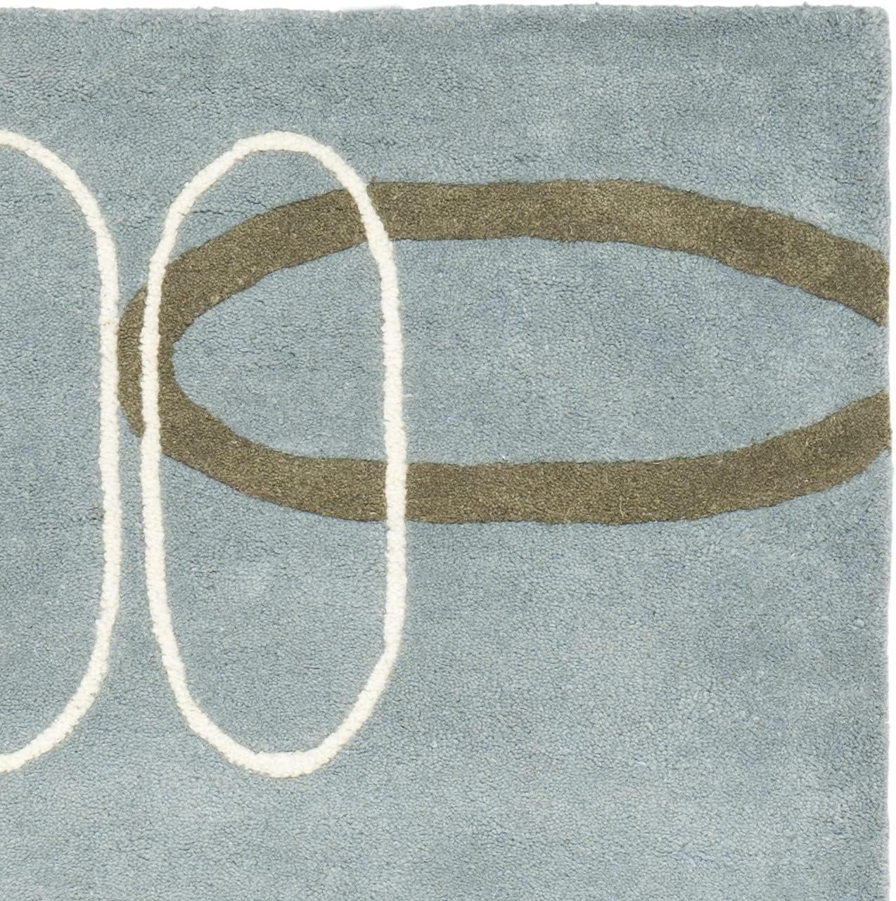 SAFAVIEH Soho Christy Abstract Wool Runner Rug, Blue/Multi, 2'6" x 8'