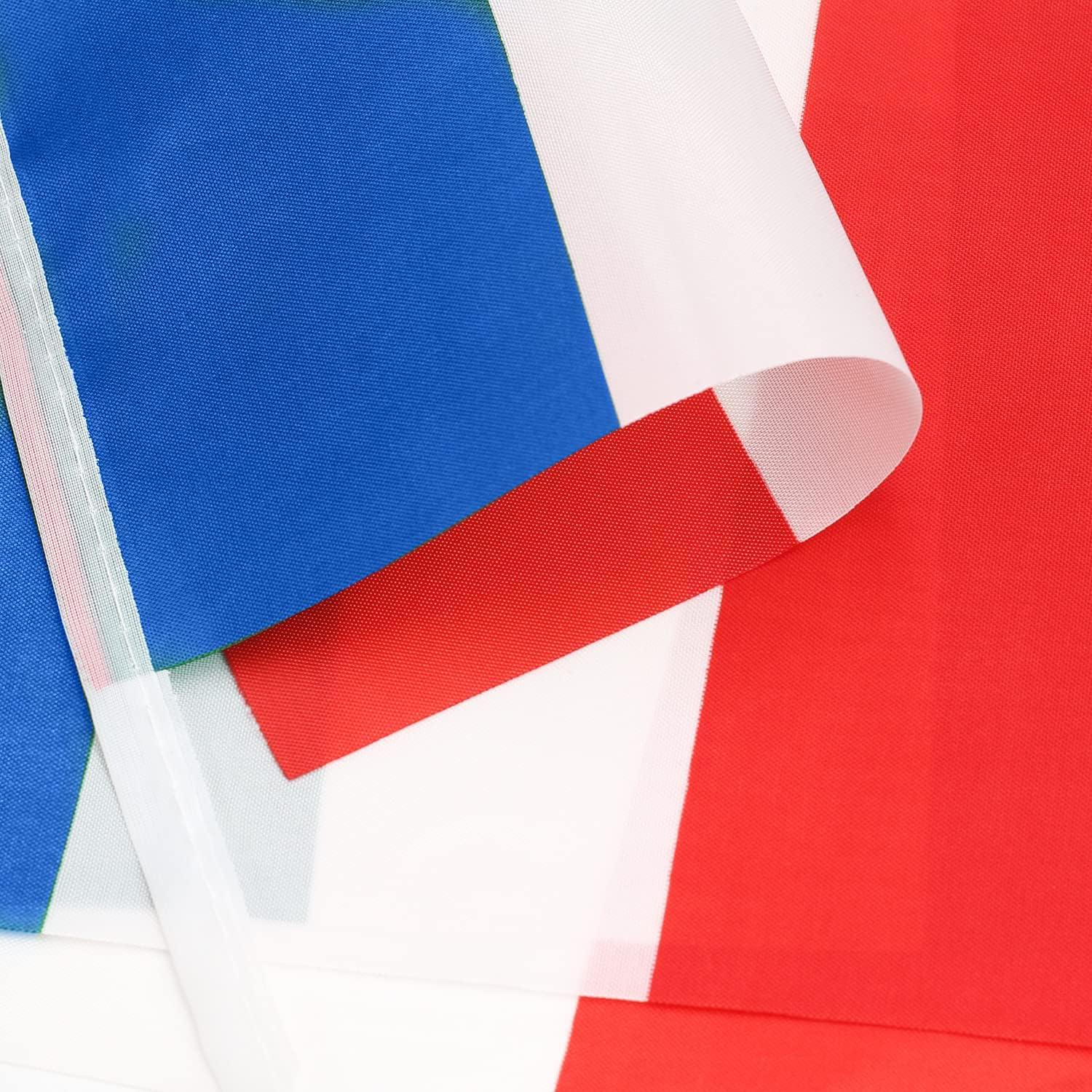 Anley France String Flag Pennant Flags, Patriotic Events 14th of July French Bastille Day Decoration Sports Bars - 33 Feet 38 Flags