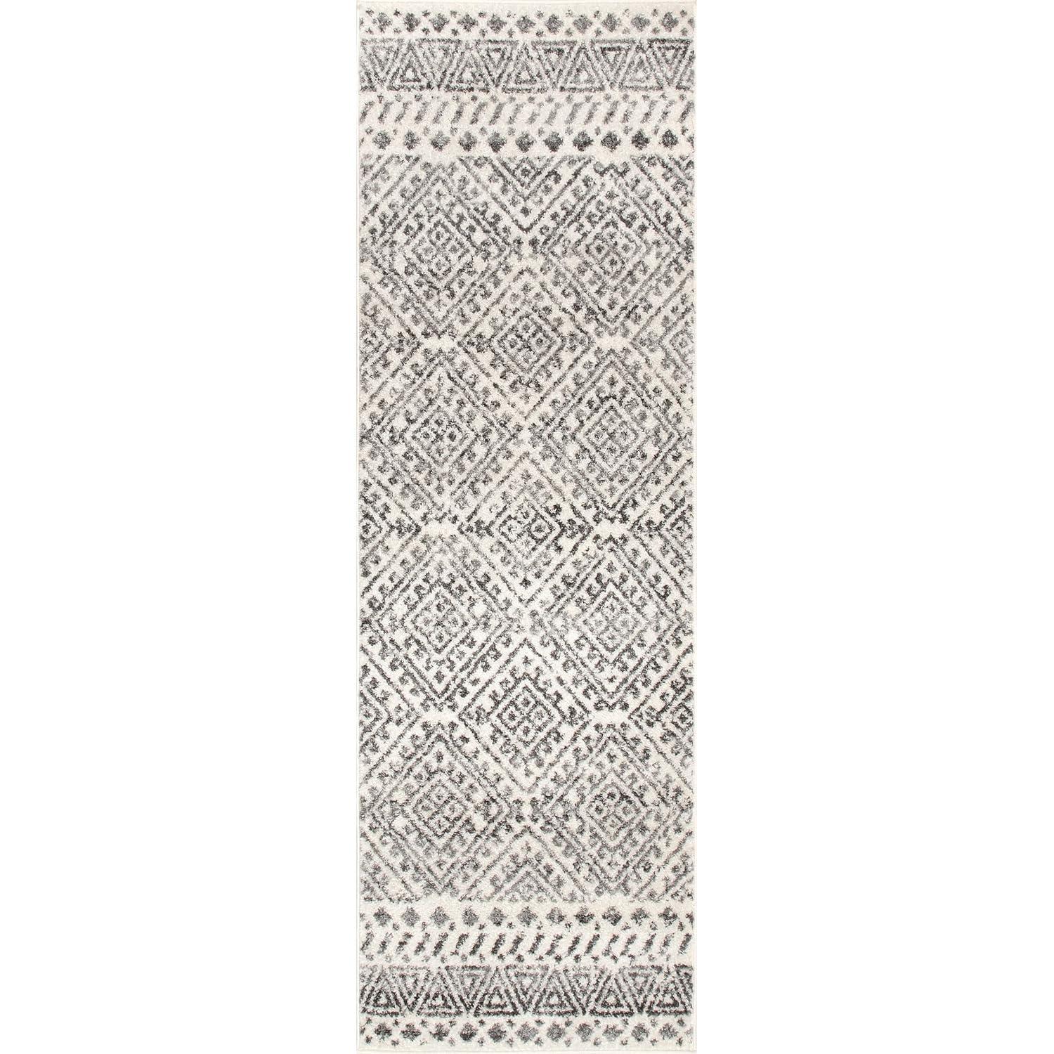 Nuloom Camila Geometric 3x5 Accent Indoor Area Rug for Living Room Bedroom Dining Room Entryway Kitchen, Off White/Ivory