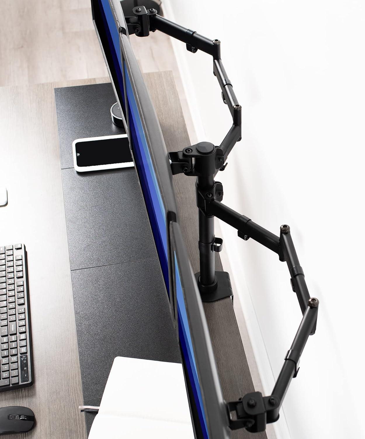 VIVO Triple Monitor Adjustable Mount Articulating Stand for 3 Screens up to 24"