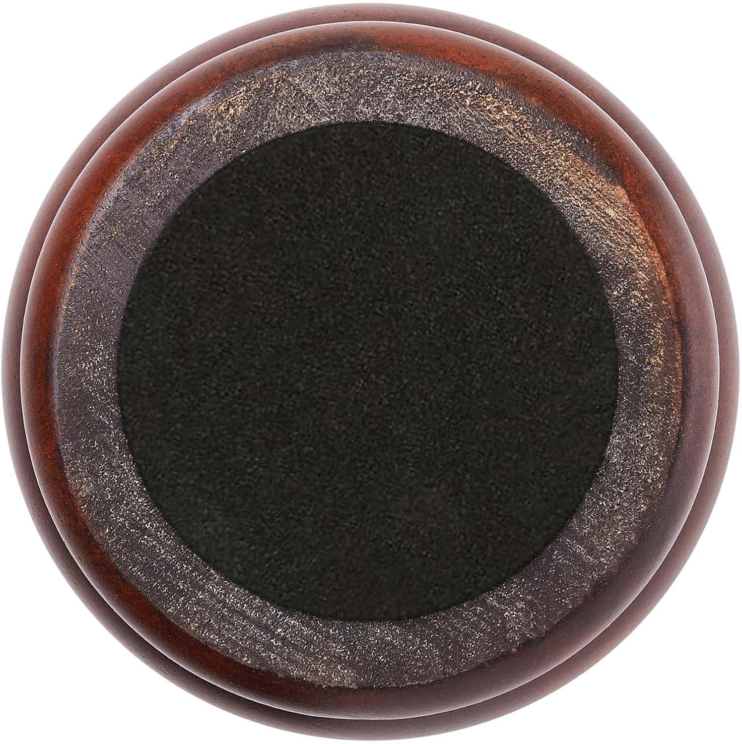 Architectural Products by Outwater L.L.C. 4 in x 4-7/8 in Stained Solid Hardwood Round Bun Foot (Set of 4)