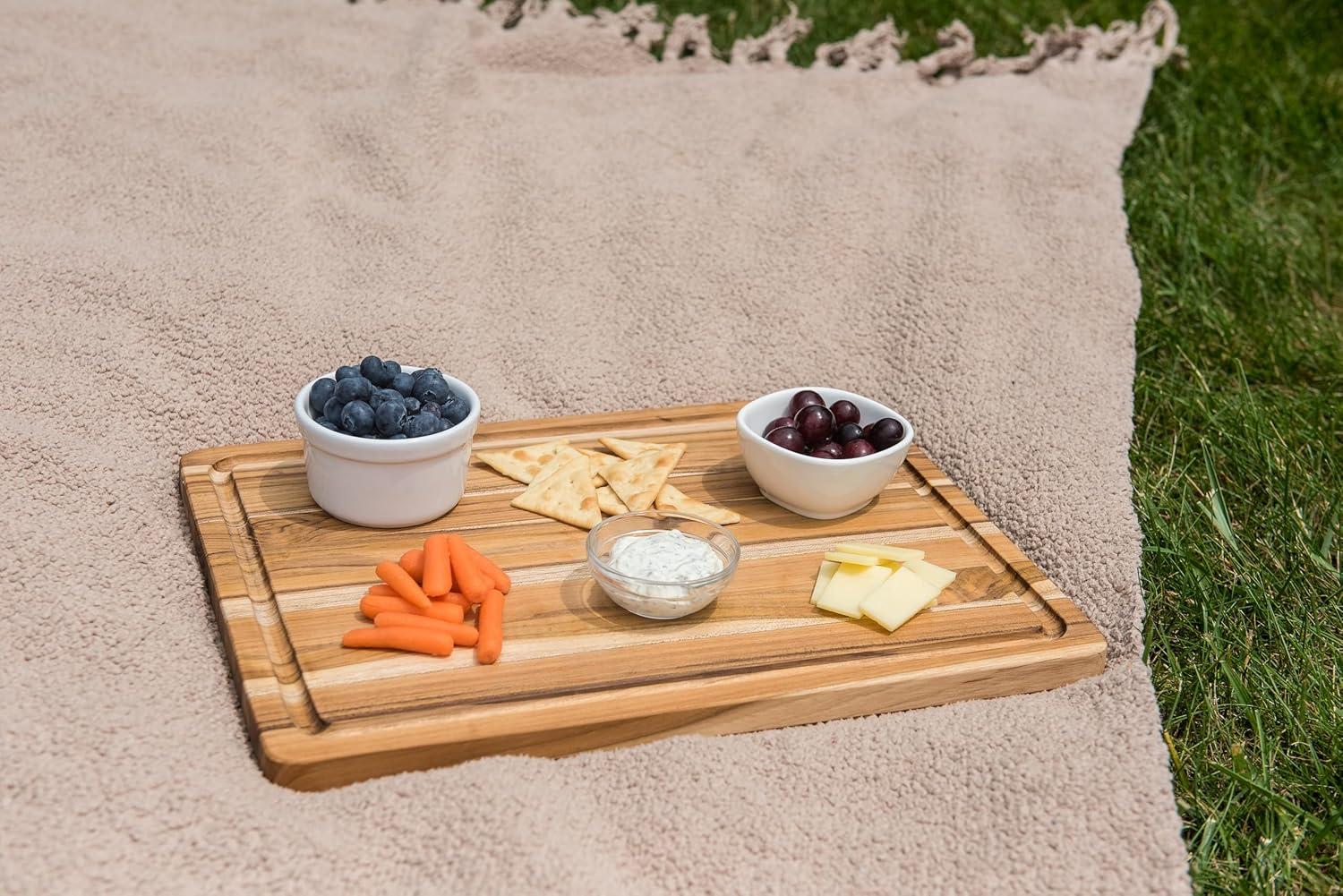 Lipper Teak Edge Grain Cutting Board, Large