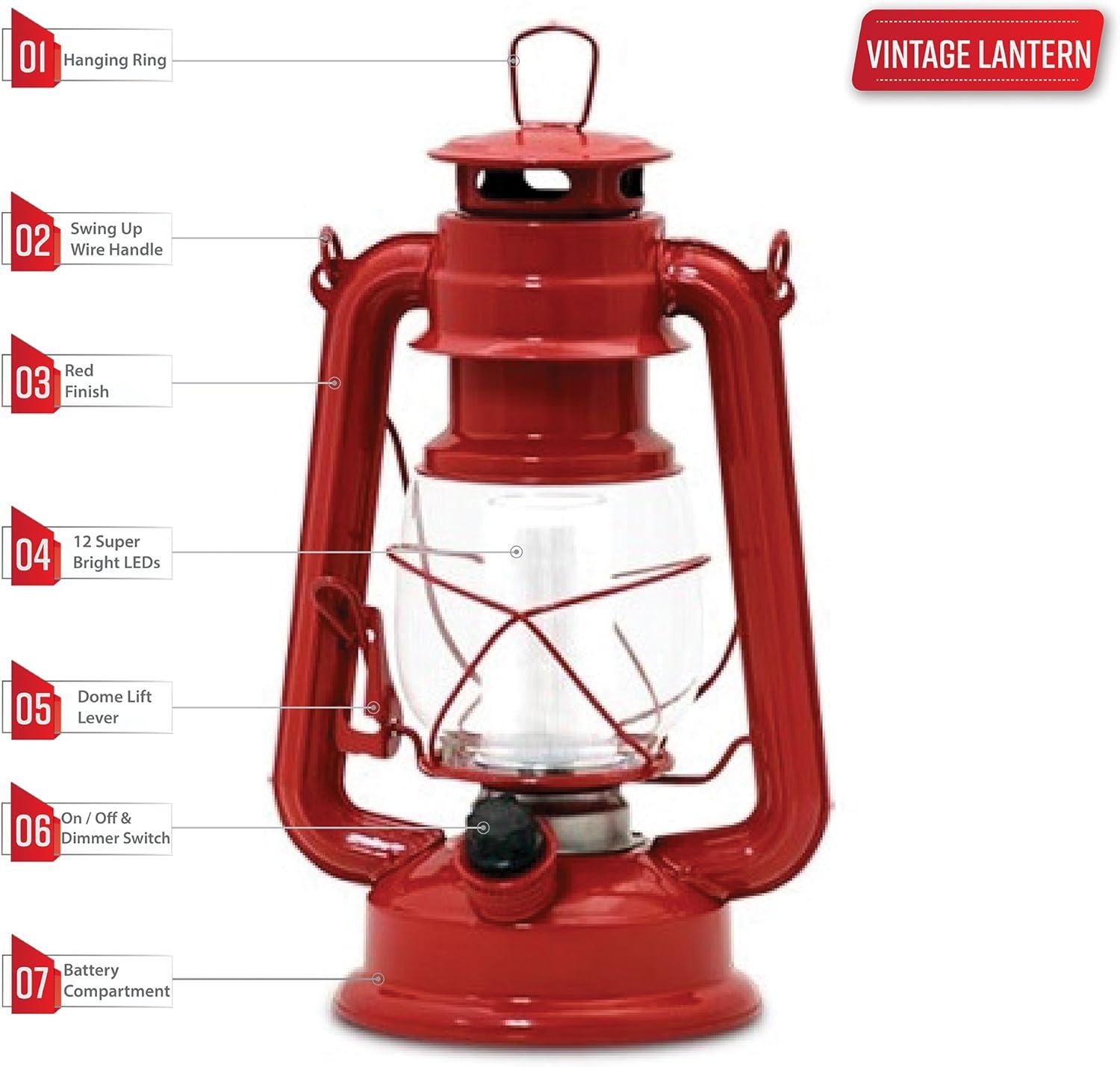 Northpoint Adventure Series Vintage - Camping light - LED - lantern - red