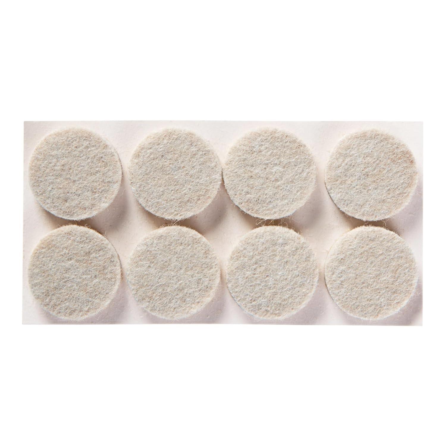 Scotch 1" 32pk Felt Pads Beige: Anti-Scratch Furniture & Chair Leg Protection, Floor Pad, 1" x 0.2" Felt, 32ct