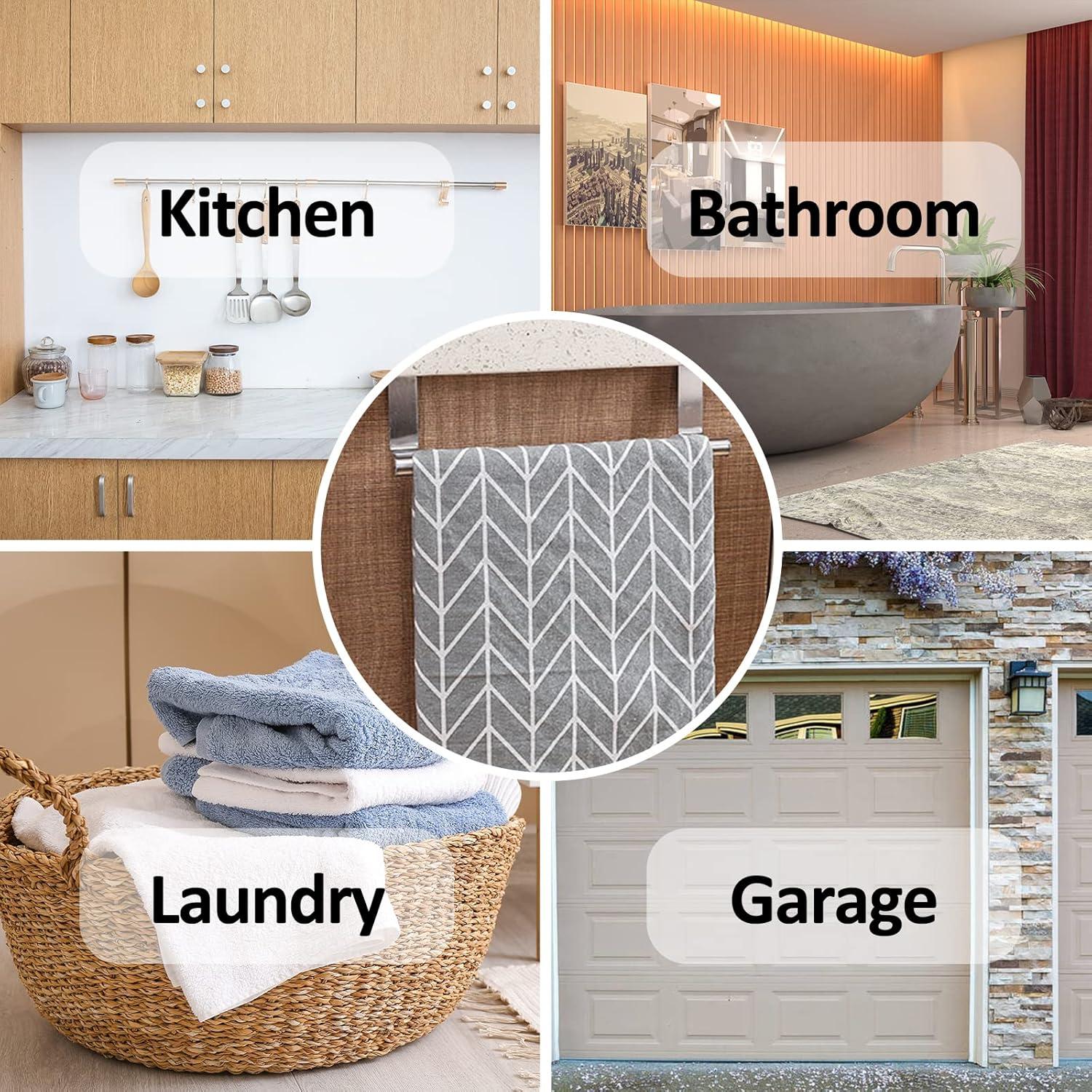 Suploo AUMJJE19 2 Pack Stainless Steel Over Door Towel Rack Bar Holders