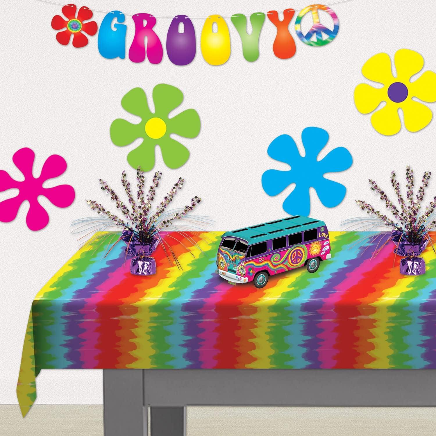 Beistle Tie-Dyed Tablecover; 54" x 108" 2/Pack 57934