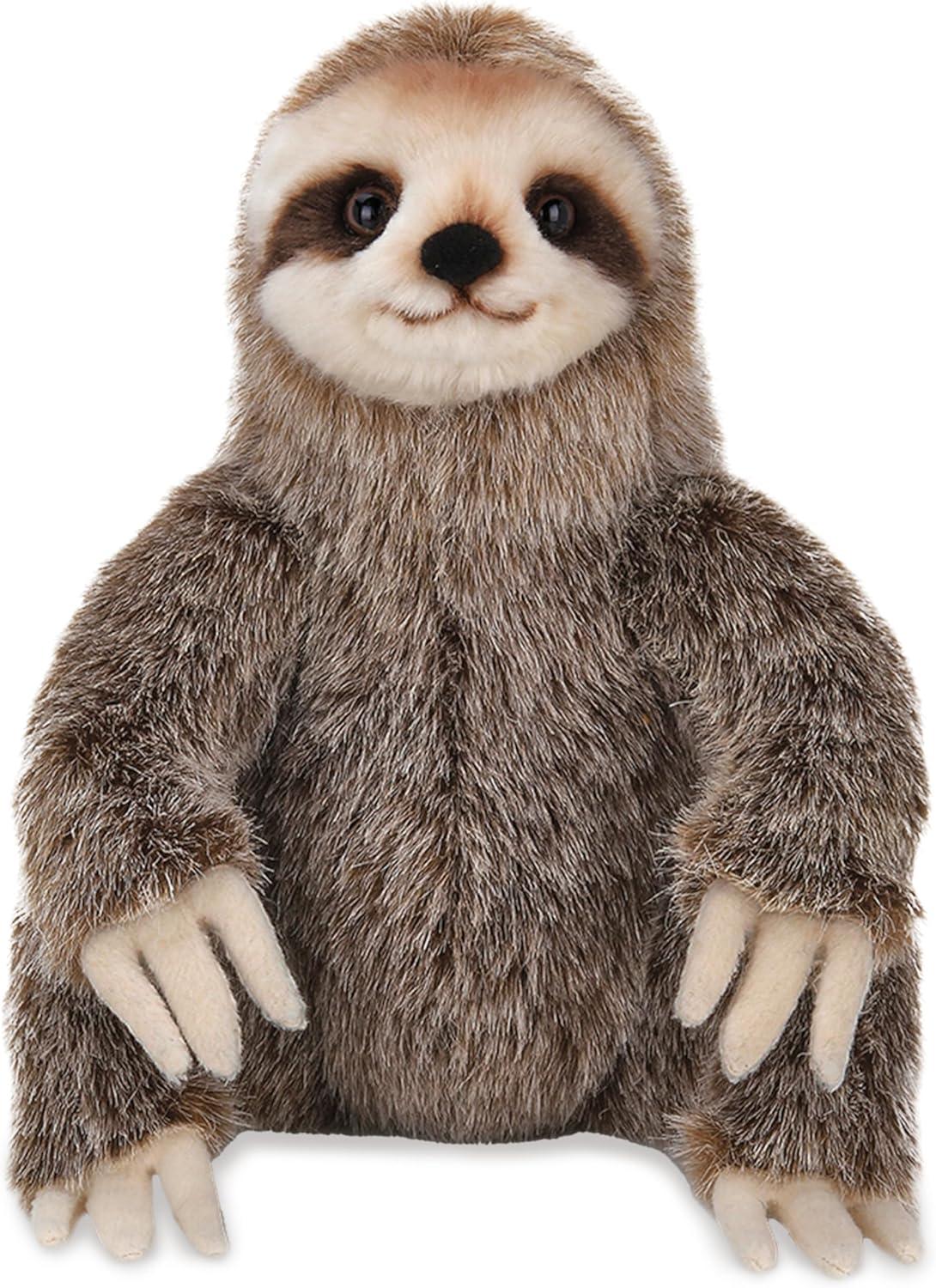 Bearington Simon Plush Three Toed Sloth Stuffed Animal, 10 inches