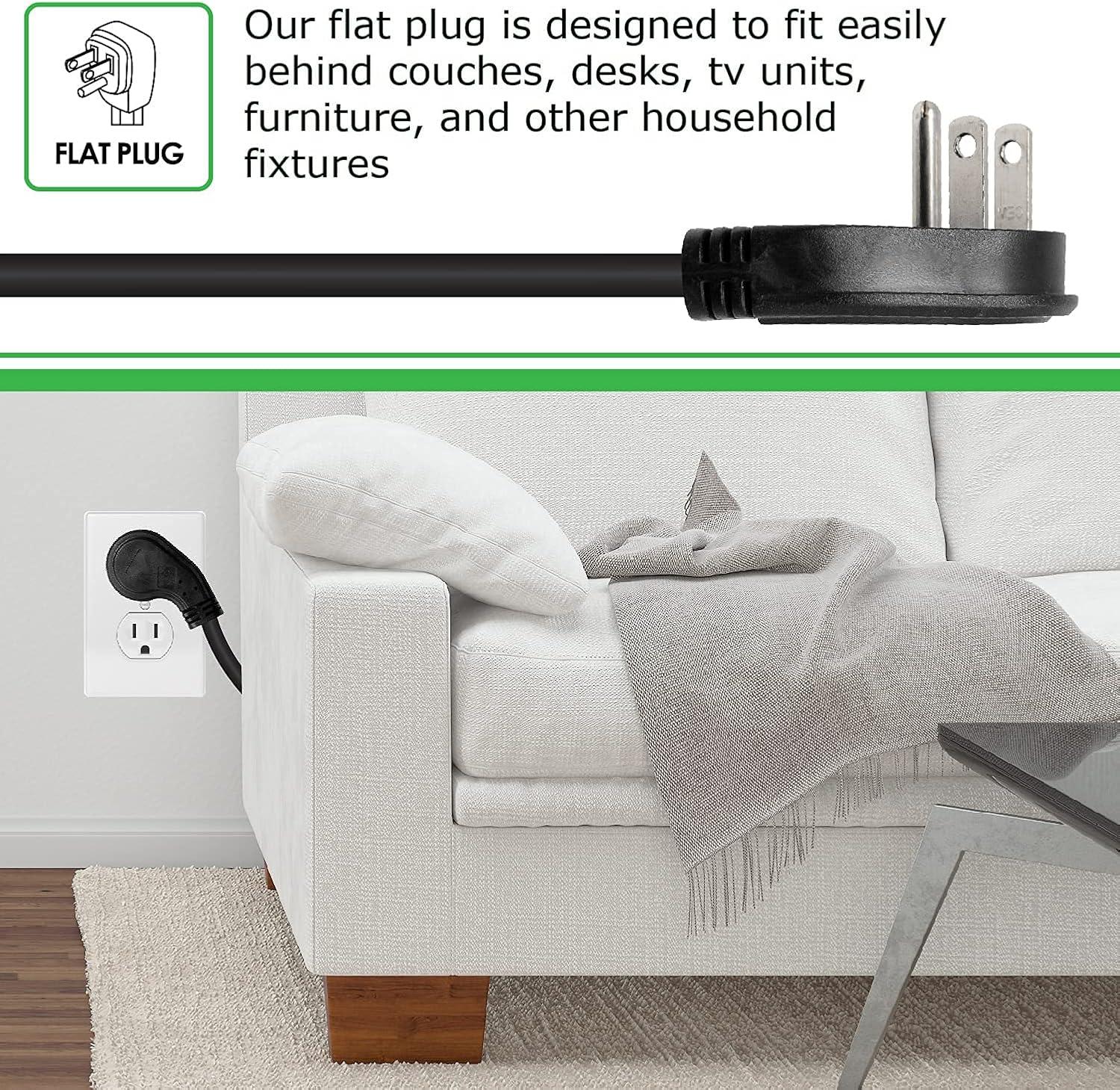 Digital Energy® 12-Outlet Surge Protector Power Strip with 2 USB Ports (6 Ft.) in White