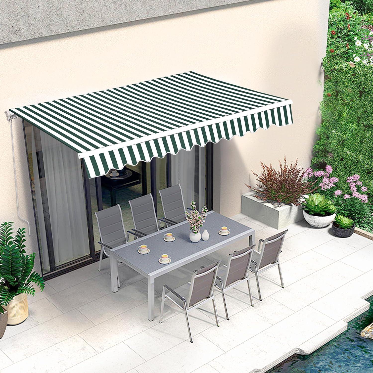 Newacme LLC Freeport Park Alvin 10 ft. W x 8 ft. D Retractable Patio Awning