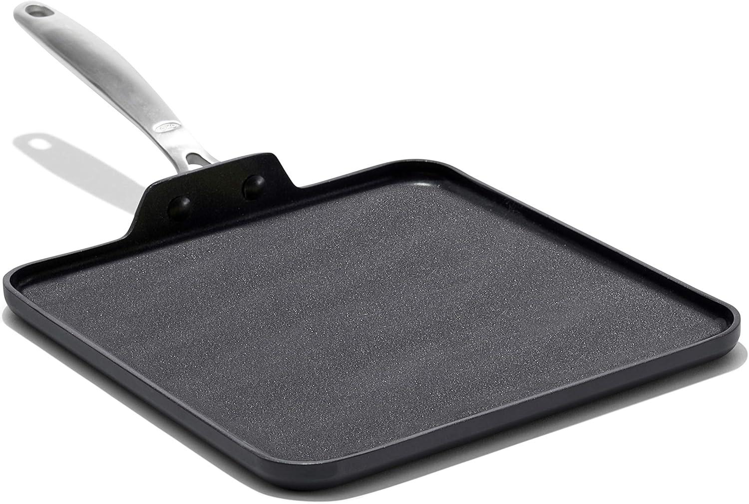 OXO 11" Black Non-Stick Aluminum Griddle with Stainless Steel Handle