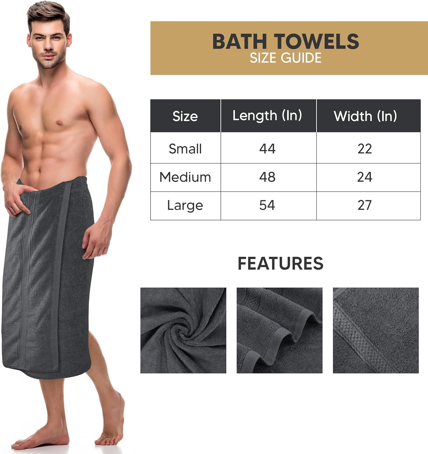 Soft Textiles Bath Towel 4 Pack 100% Cotton Ring Spun Bath Towels Set 27x54 Inches