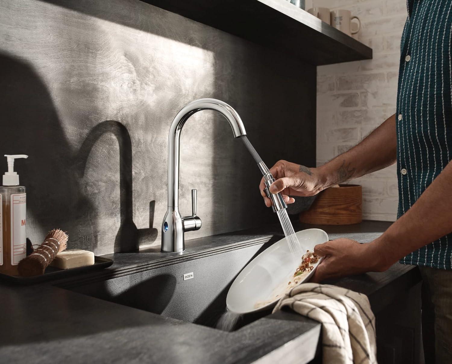 Moen Adler MotionSense Wave Single Handle Pulldown Kitchen Faucet with Power Clean Technology