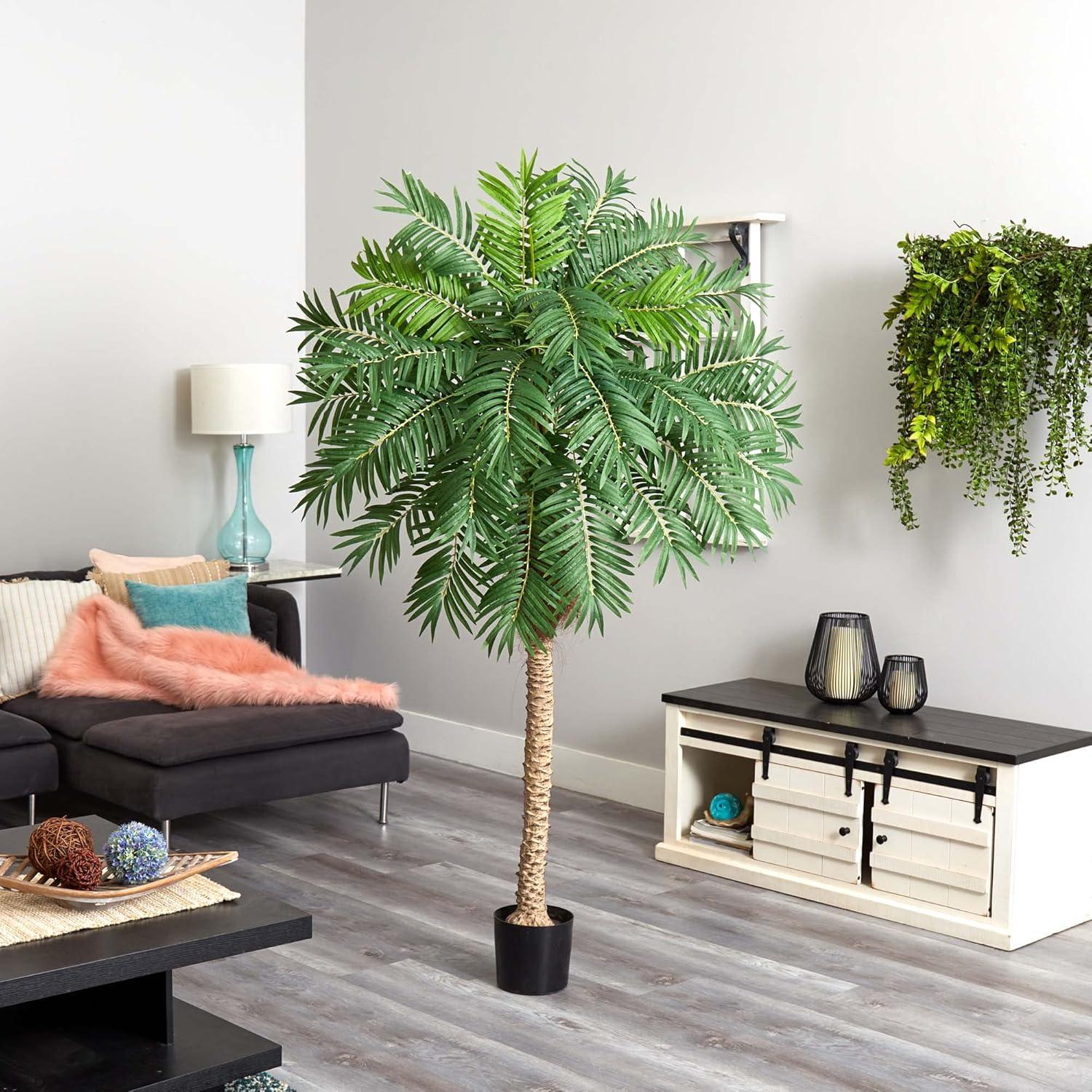 Nearly Natural 80-in Robellini Palm Artificial Tree
