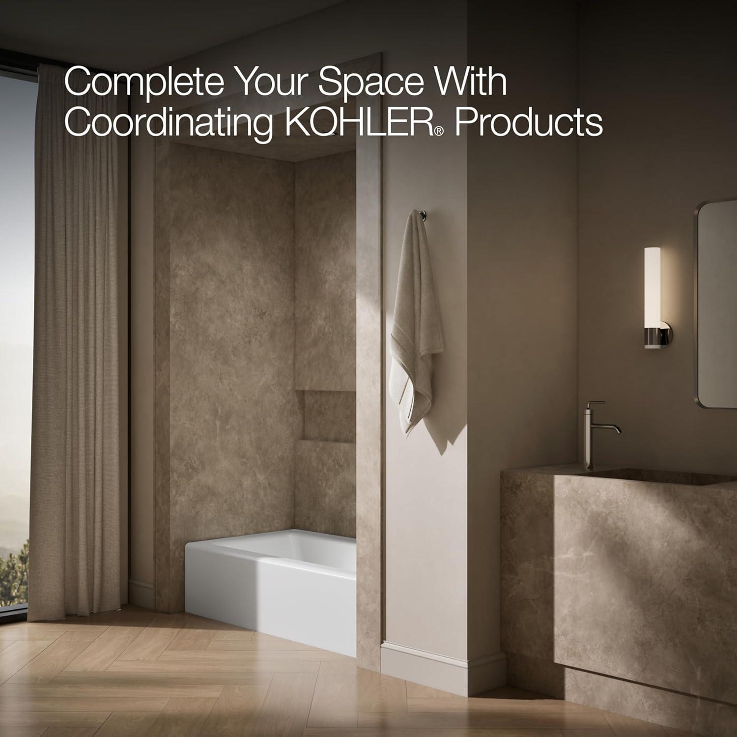 Kohler Avec 60 In. X 32 In. Alcove Bath, Right Drain K-25831-RA-0