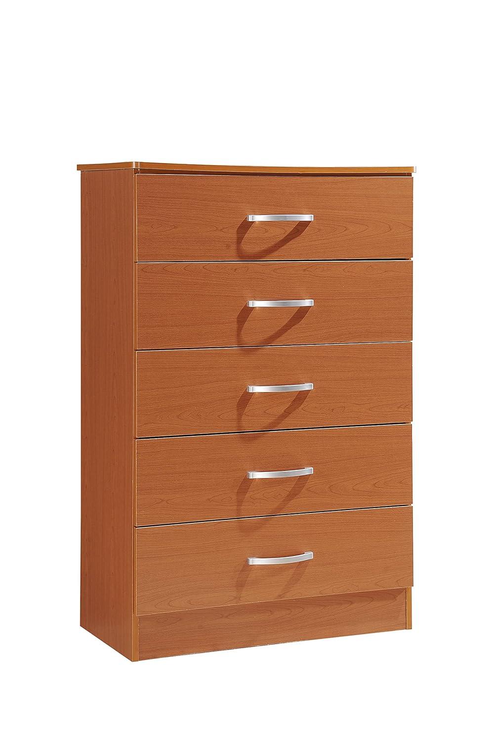 Hodedah 5-Drawer Chest in Cherry