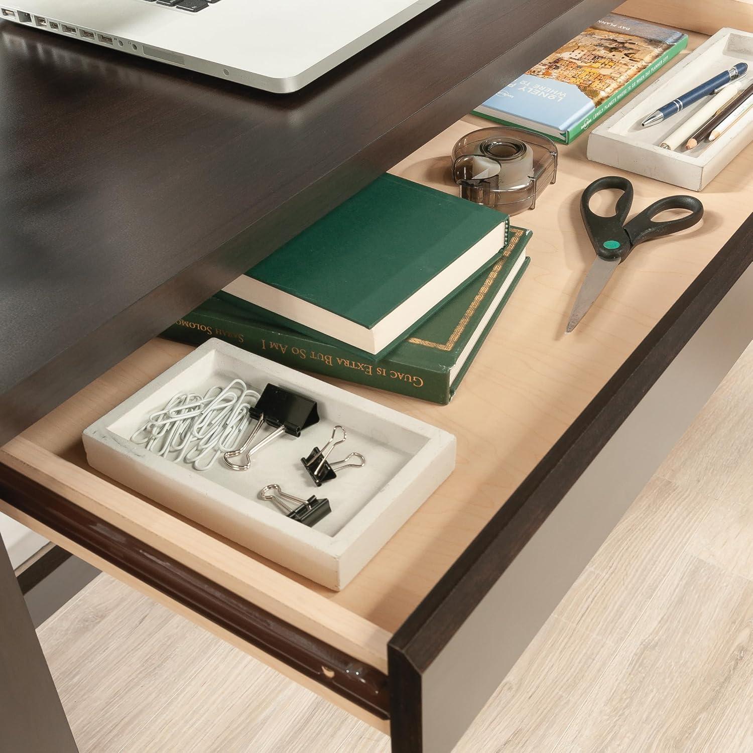 Sauder Summit Station Desk Cinnamon Cherry