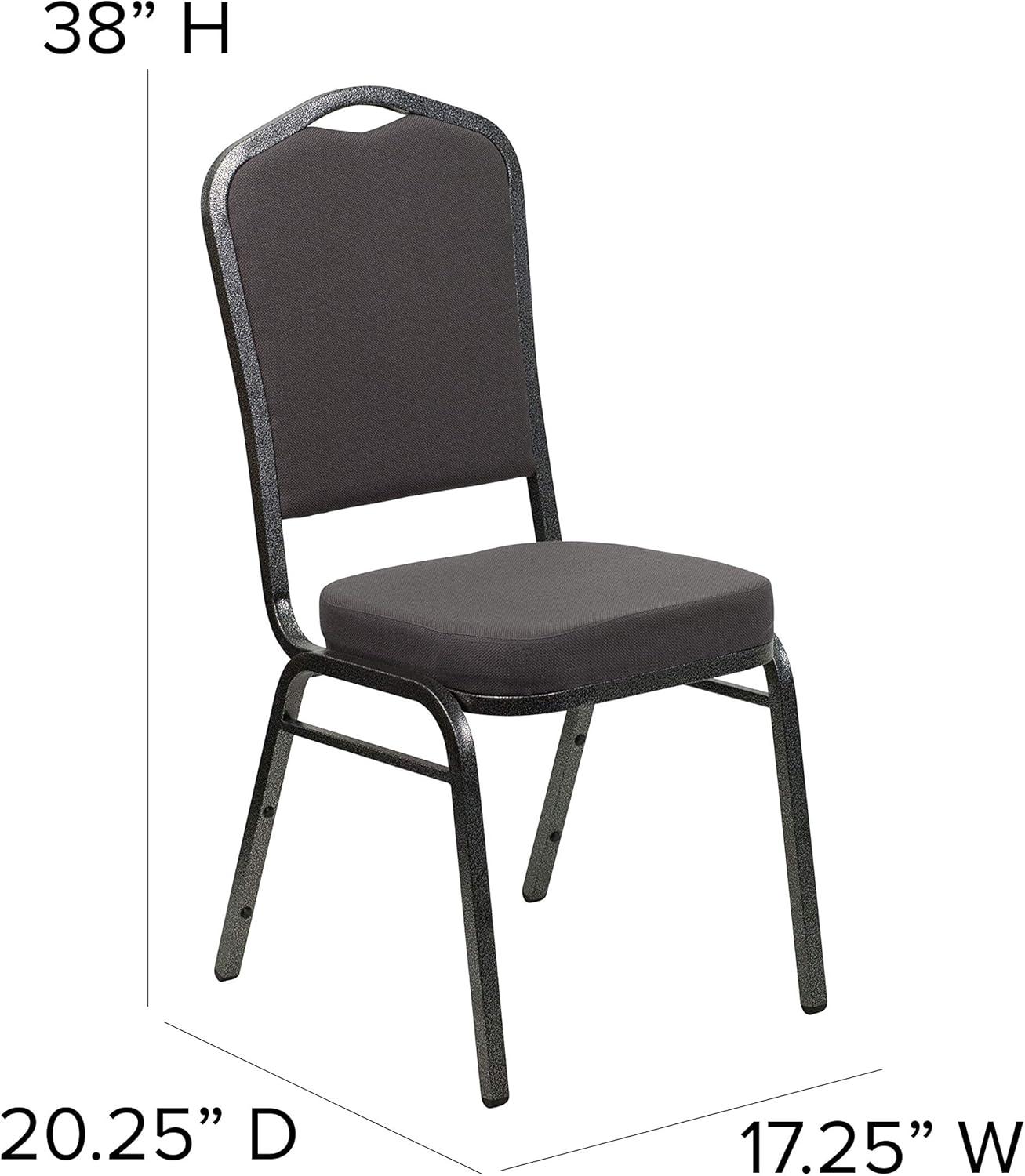 Hercules Series Stacking Banquet Event Chairs with Padded Seats, Set of 4, Gray