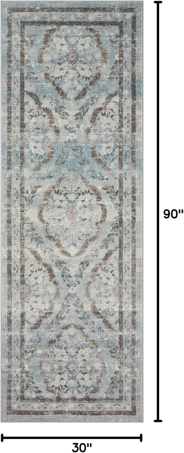 Rifle Paper Co. x Loloi Courtyard Blue Area Rug feat. CloudPile