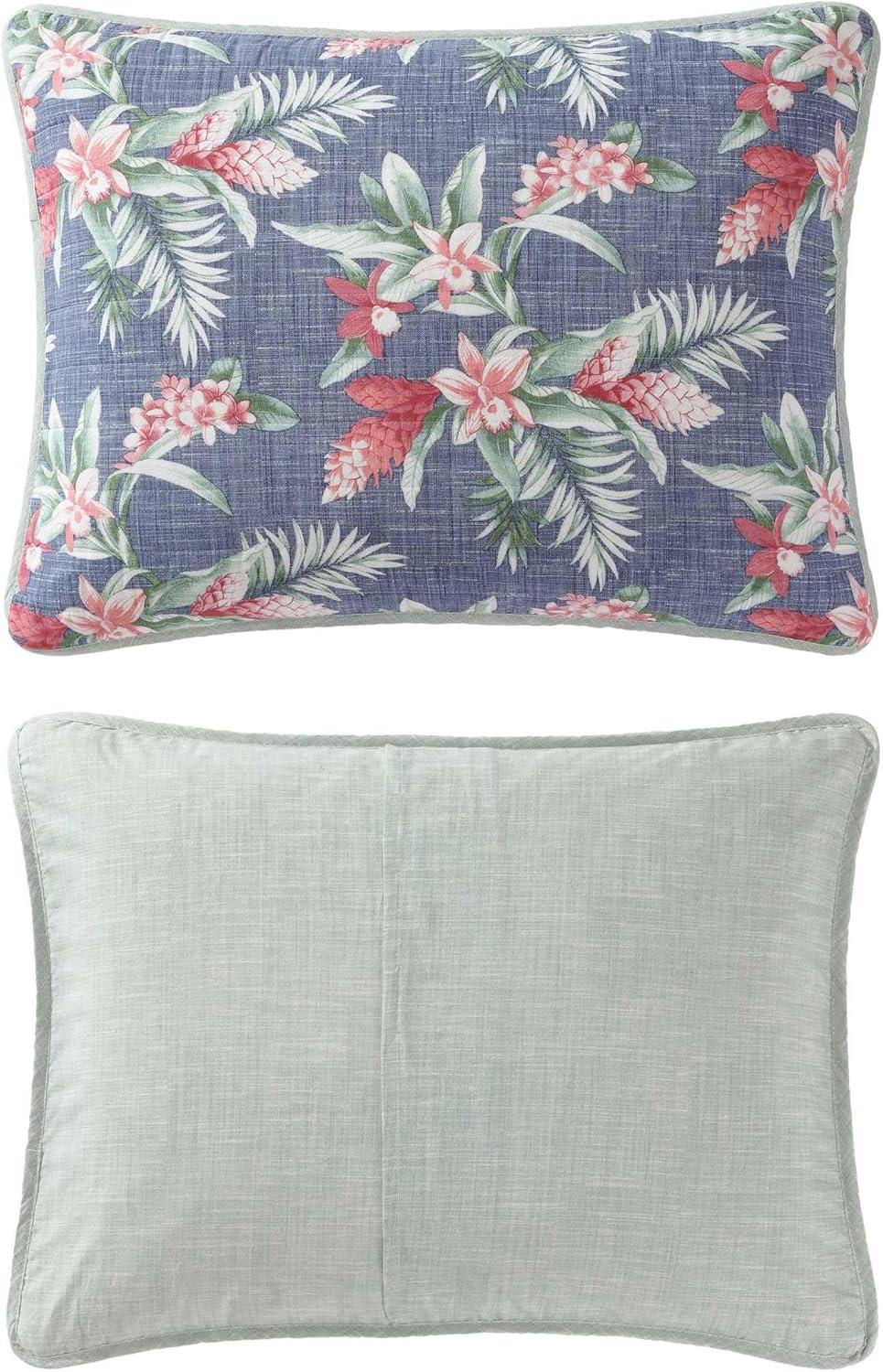 Tommy Bahama Floral Enchantment Quilt Set Blue