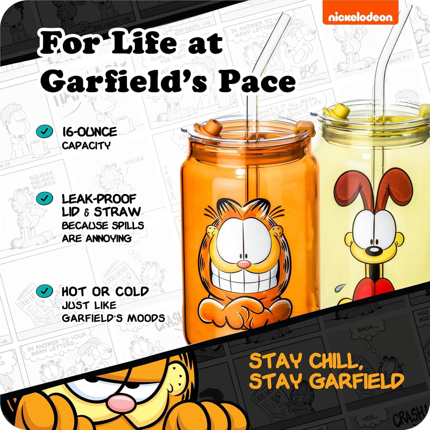 Dragon Glassware x Garfield 16 oz Drinking Glasses Set of 2