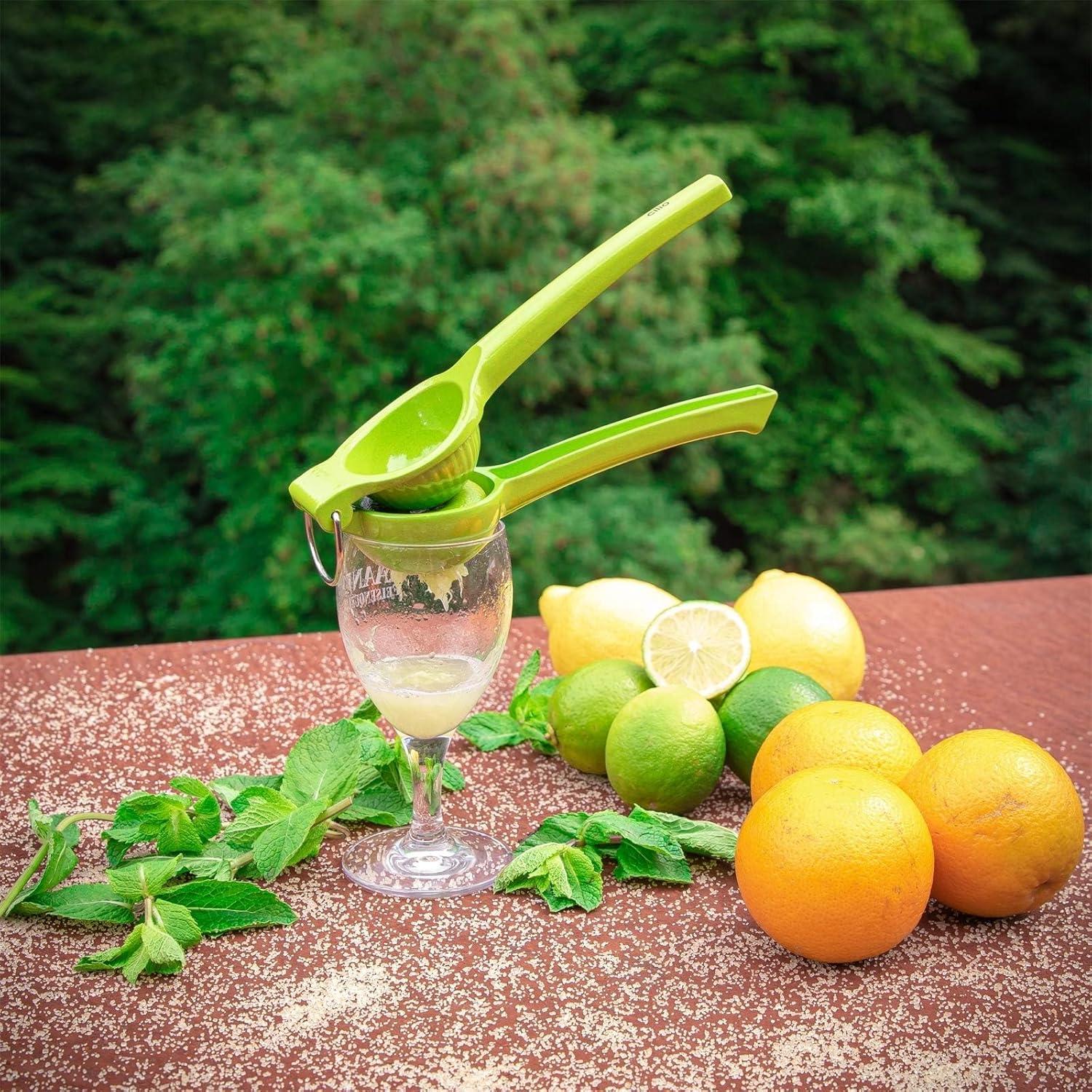 Cilio Aluminum Limetta Lime Squeezer, Green