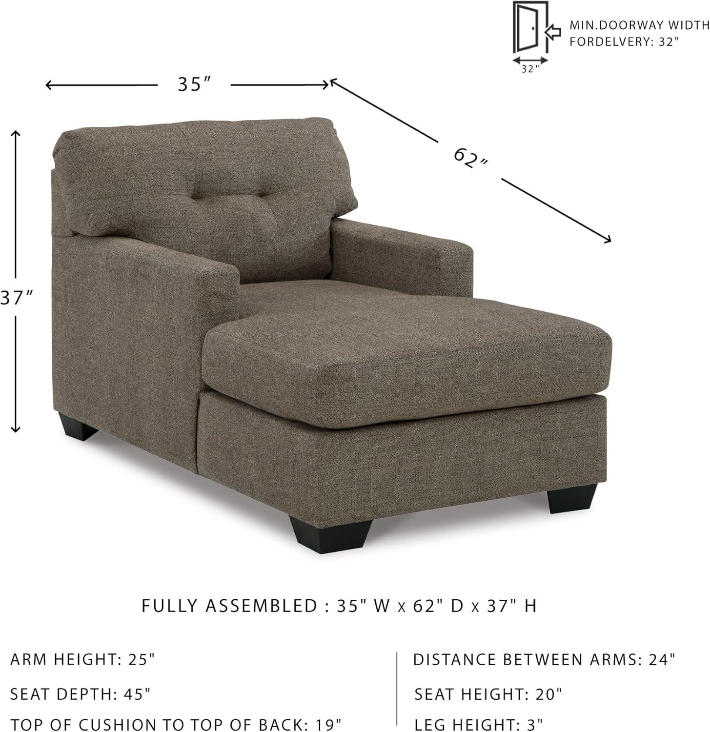 Signature Design by Ashley Mahoney Chocolate Chaise