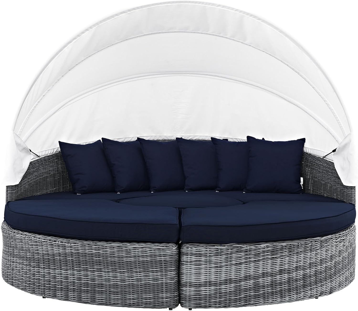 Modway Invite Canopy Outdoor Patio Sunbrella Daybed