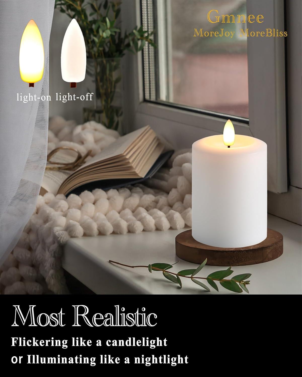 Stonebriar Unscented Flameless Pillar Candle