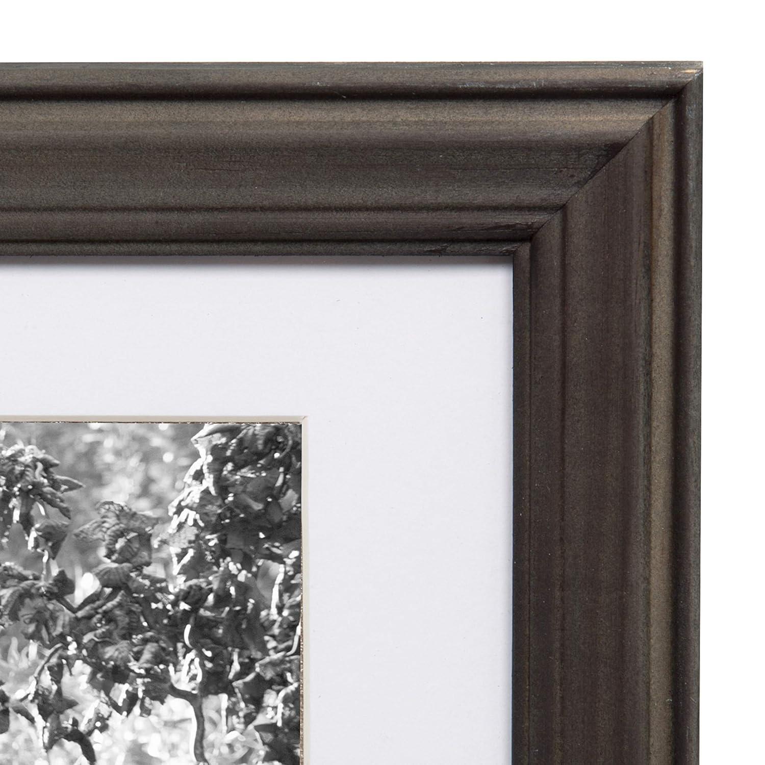10pc Bordeaux Frame Box Set White/Black/Natural Wood - Kate and Laurel: Wall Gallery Kit, Multi-Size Display