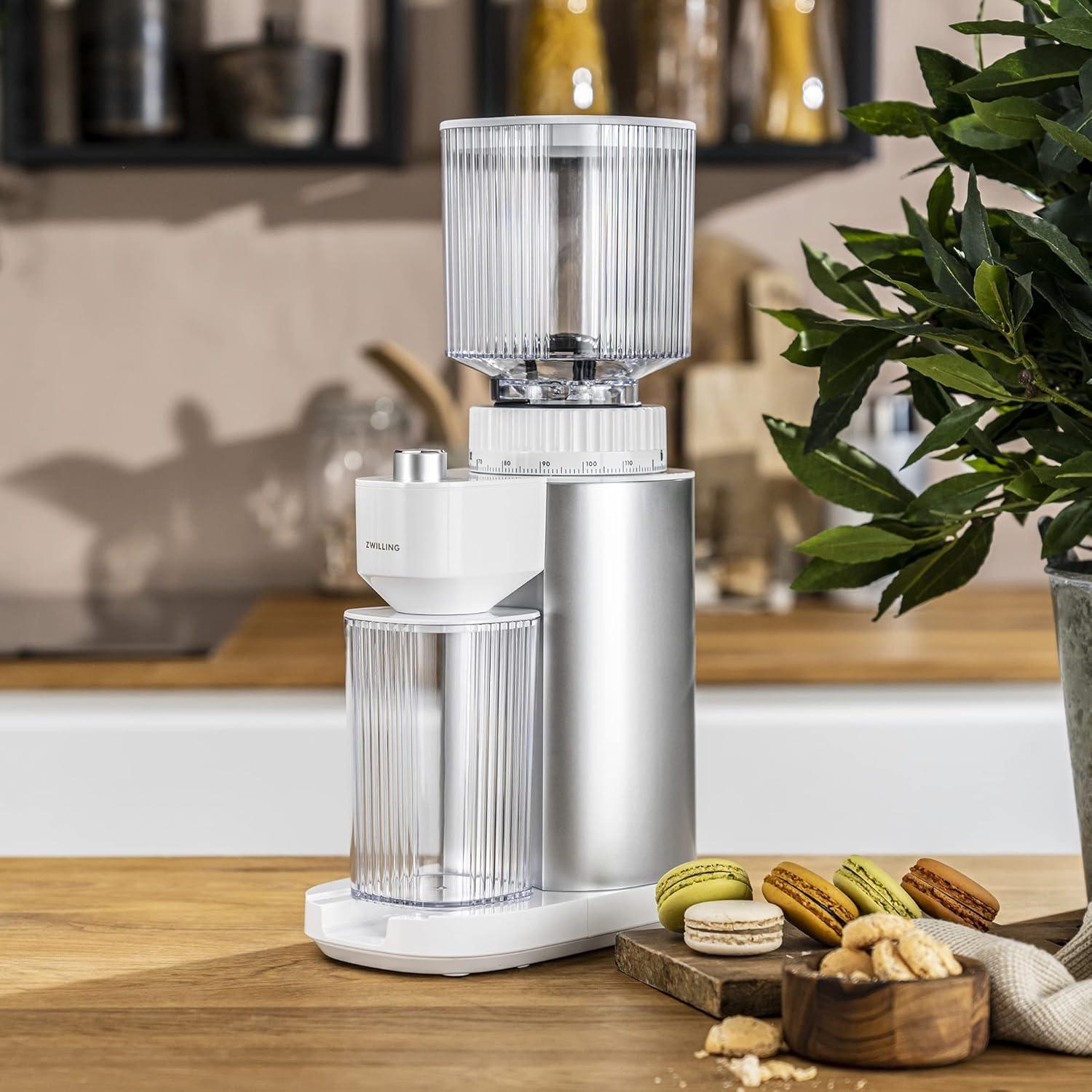 ZWILLING J.A. Henckels ZWILLING Enfinigy Burr Coffee Grinder Electric, 140 Coffee Grinding Options from Espresso to Drip Coffee