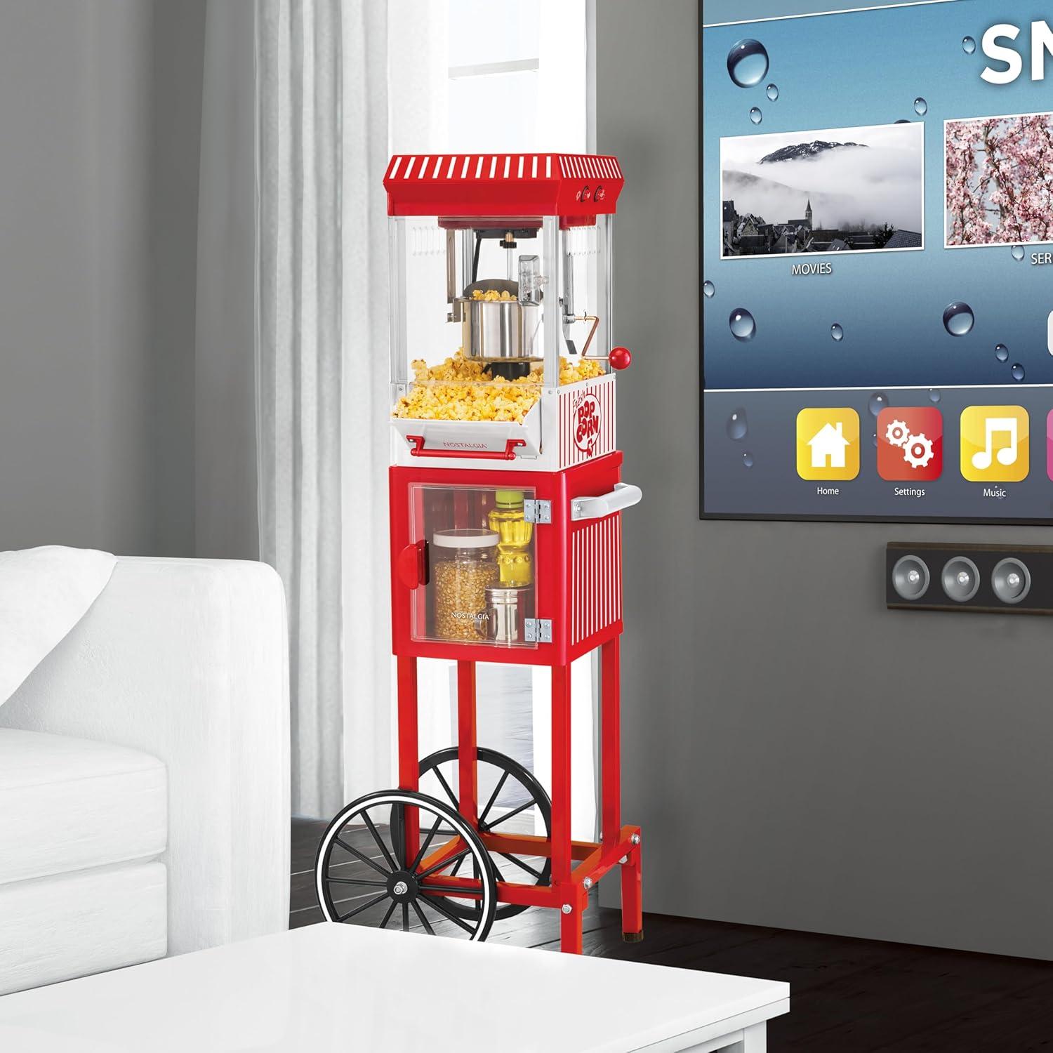 Nostalgia Nostalgia 3 oz. Popcorn Machine with Cart