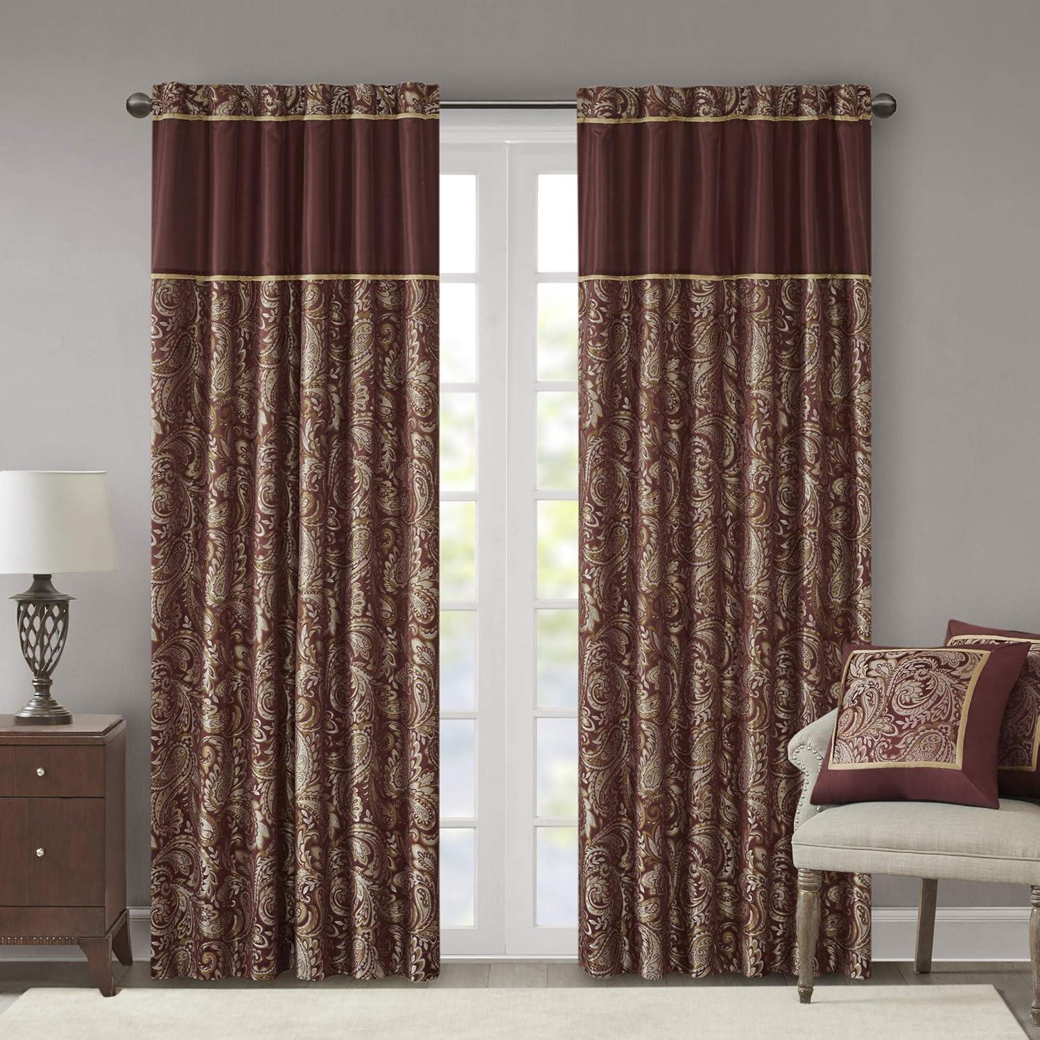 Aubrey Jacquard Curtain Panel Pair