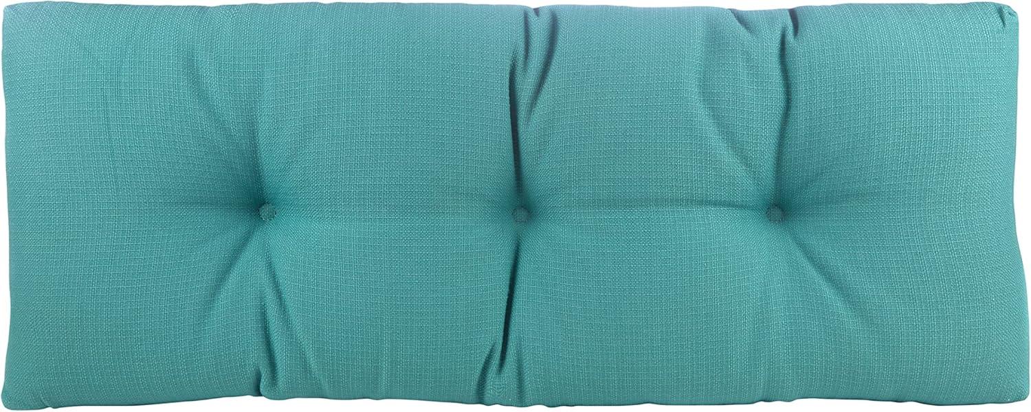 Gripper 35" Tufted Omega Universal Bench Cushion Teal: Solid Rectangle Indoor Seat Cushion, Polypropylene, 36"x14"x3"