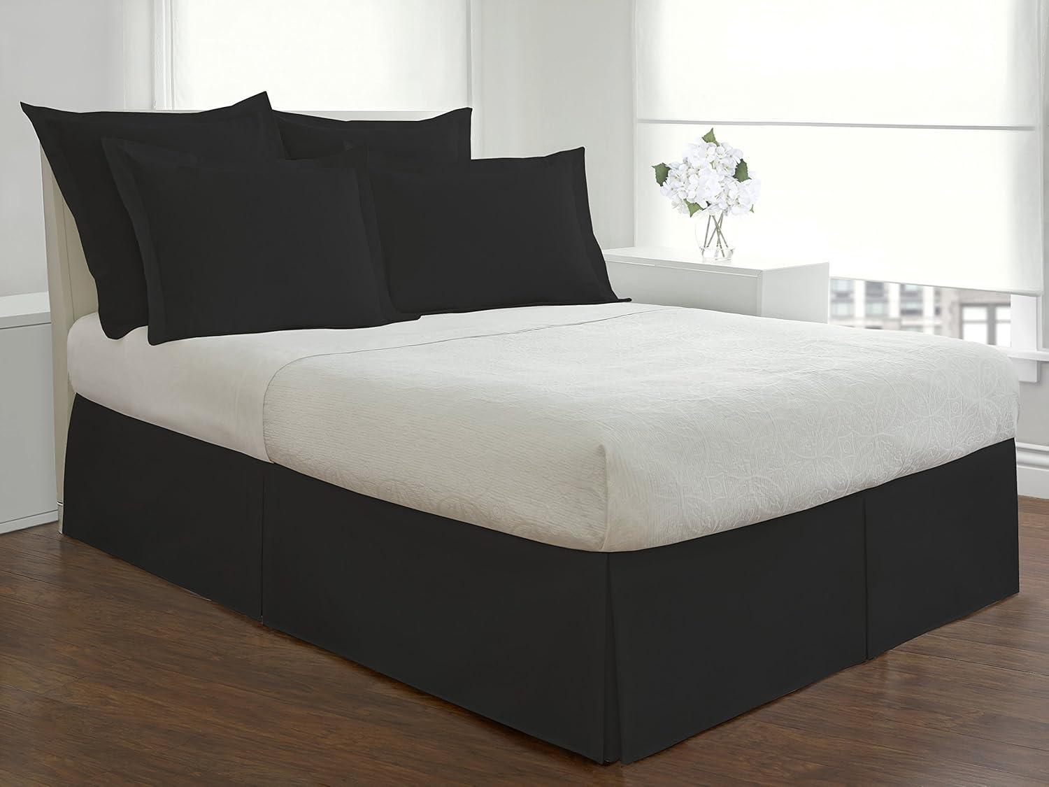 Fresh Ideas Fresh Ideas Tailored Poplin Bed Skirt, 14" Drop Length
