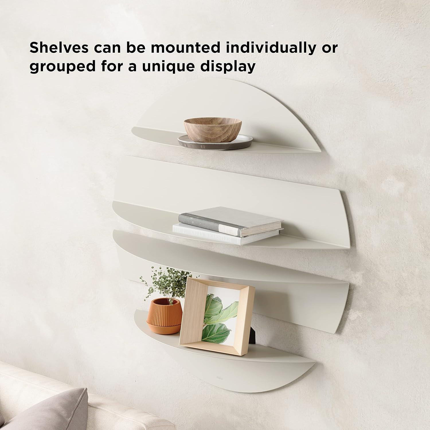 4 Piece Circle Metal Floating Shelf