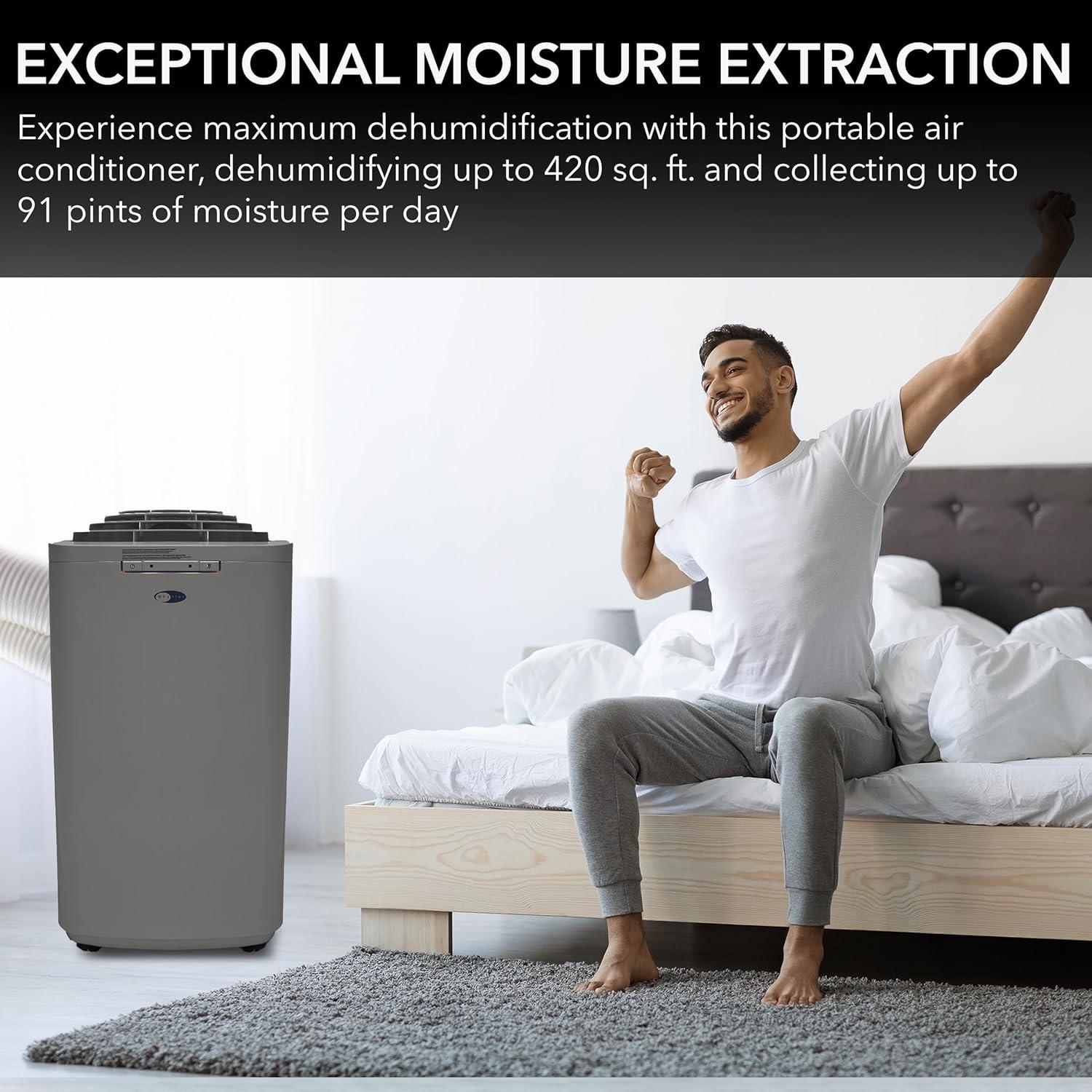 Whynter Whynter 13000 BTU Dual Hose Portable Air Conditioner for 420 sq. ft. Gray