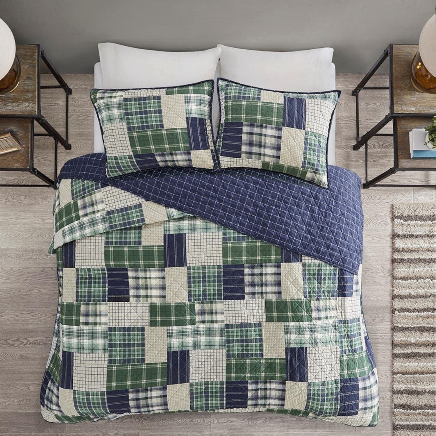 Madison Park Timber 3 Piece Reversible Printed Quilt Set
