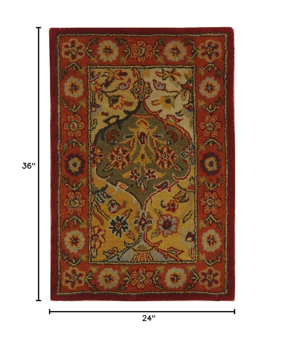 SAFAVIEH Heritage Woodville Traditional Wool Area Rug, Multi/Red, 2' x 3'