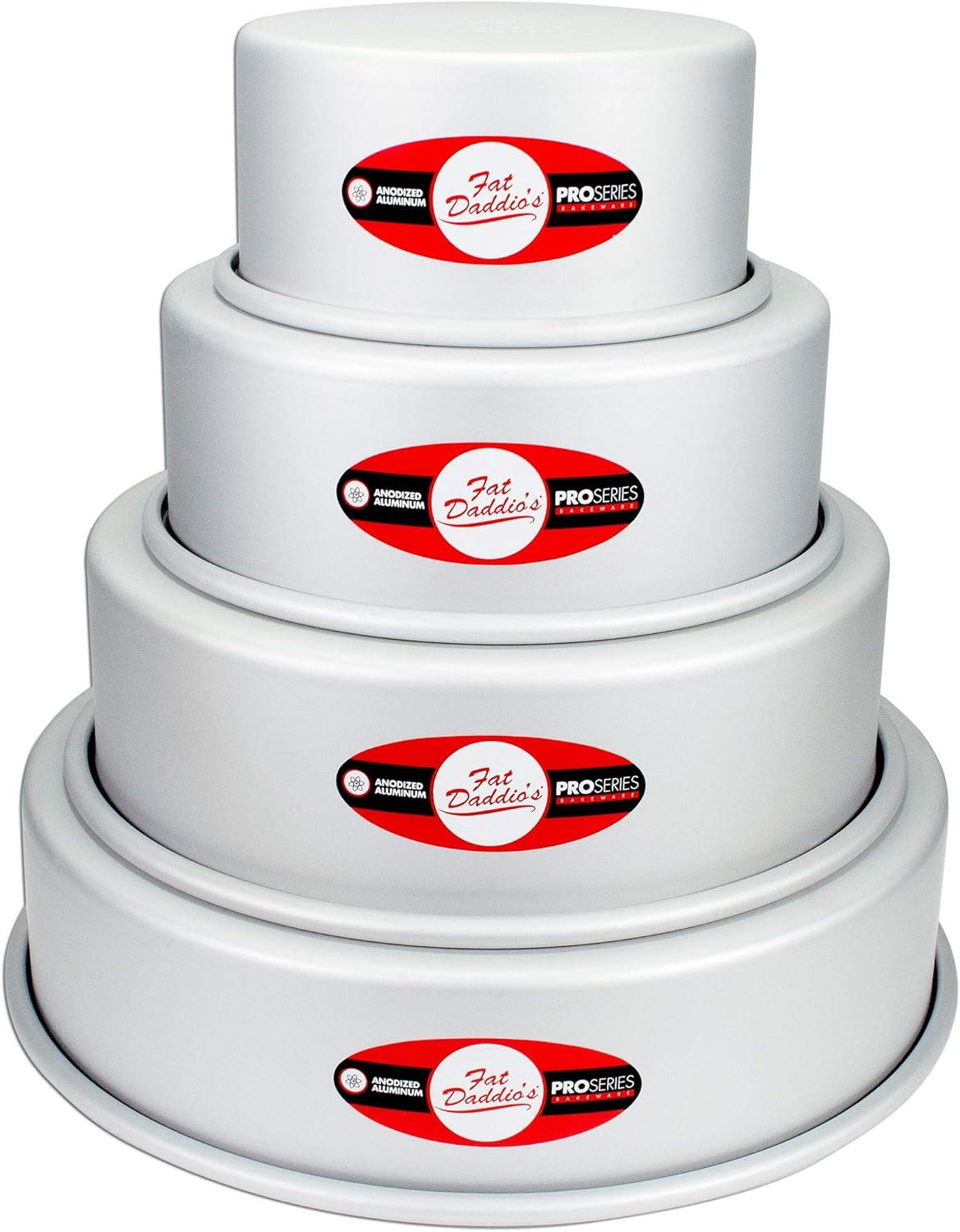 Round Non-stick Aluminum 4-Tier Cake Pan Set