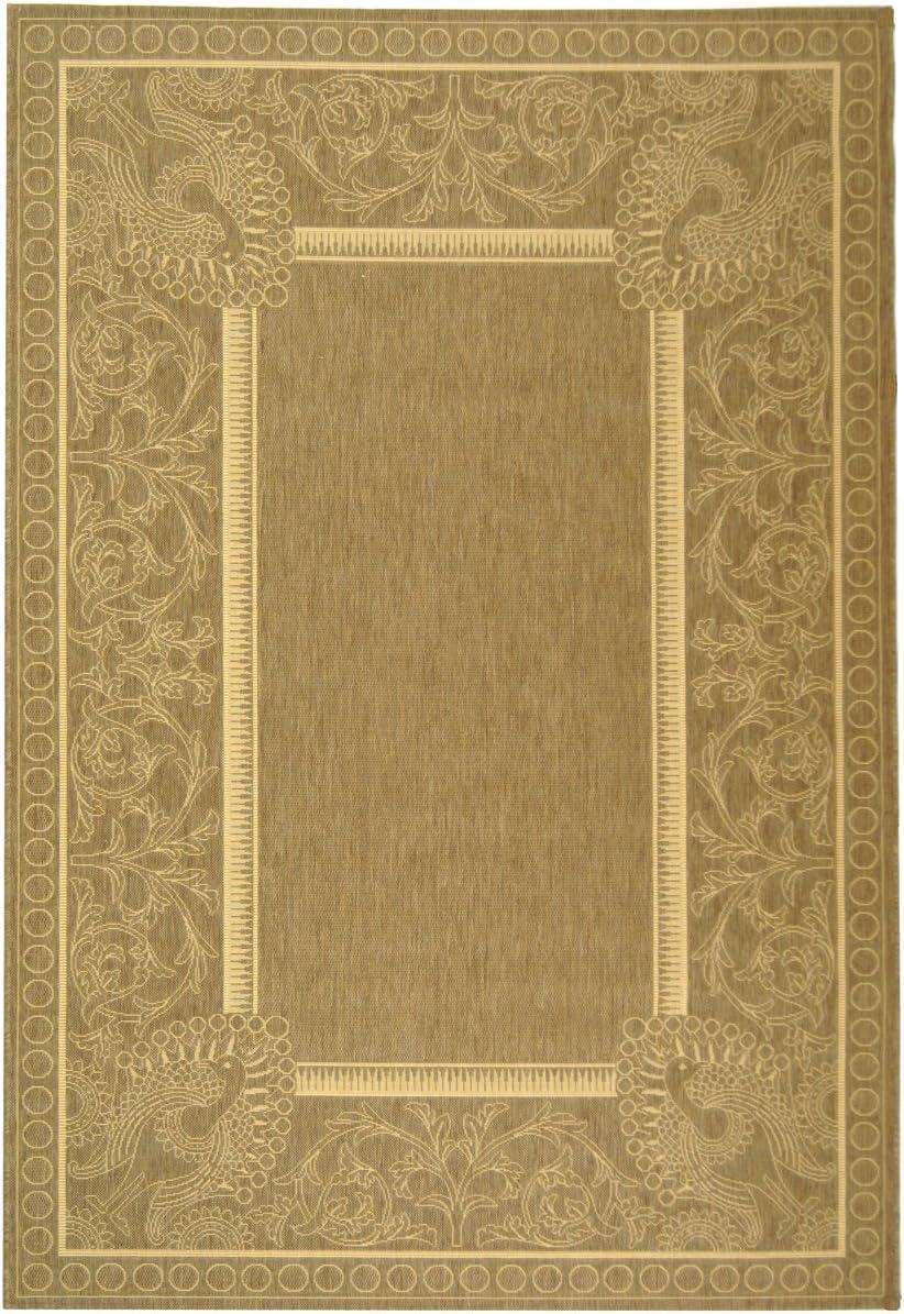 Courtyard CY2965 Power Loomed Indoor/Outdoor Area Rug - Brown/Natural - 5'3"x7'7" - Safavieh.