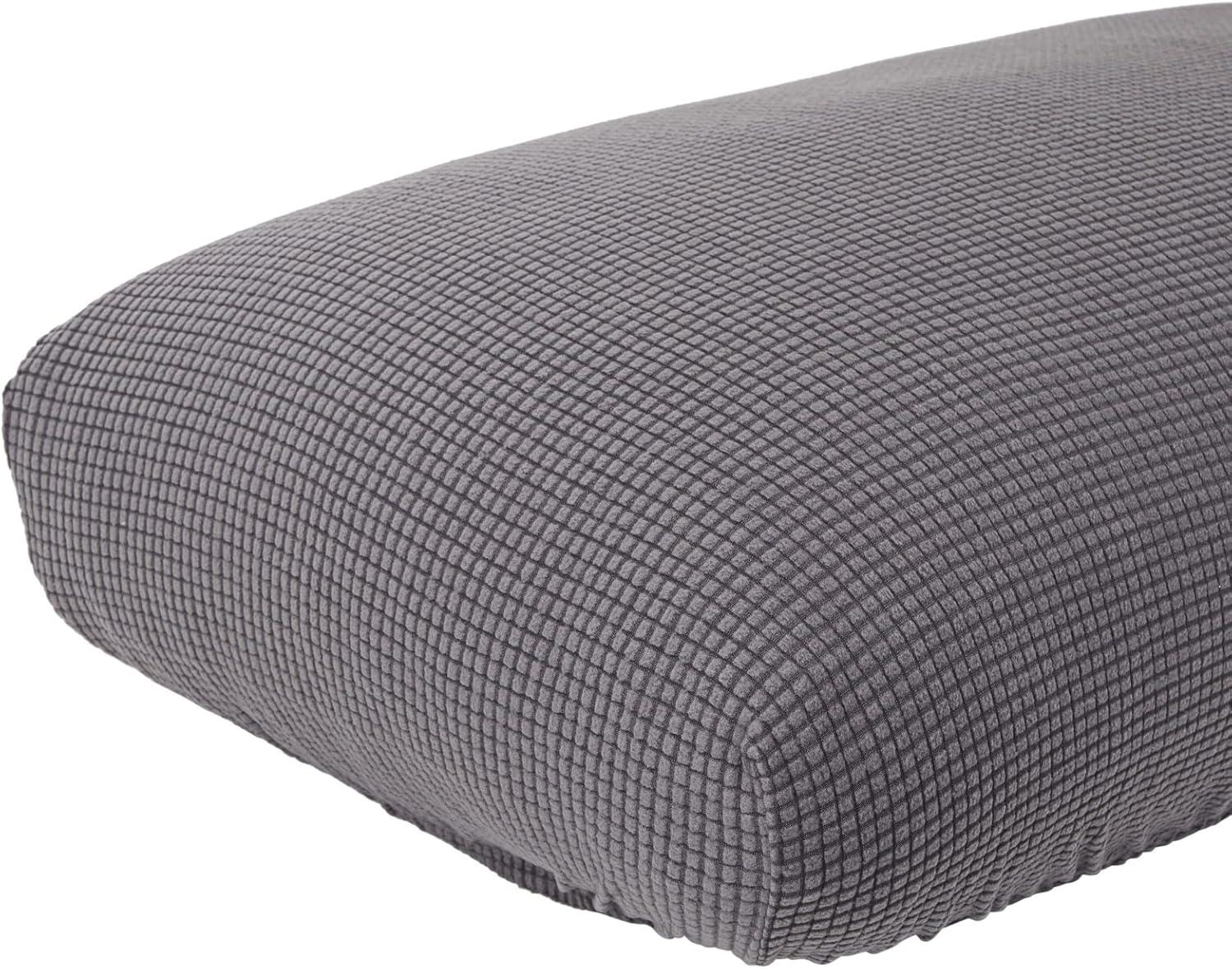 Juvale 2 Pack Stretch Outdoor Cushion Covers for Patio Furniture and Sofas, Reversible (Medium, Grey)