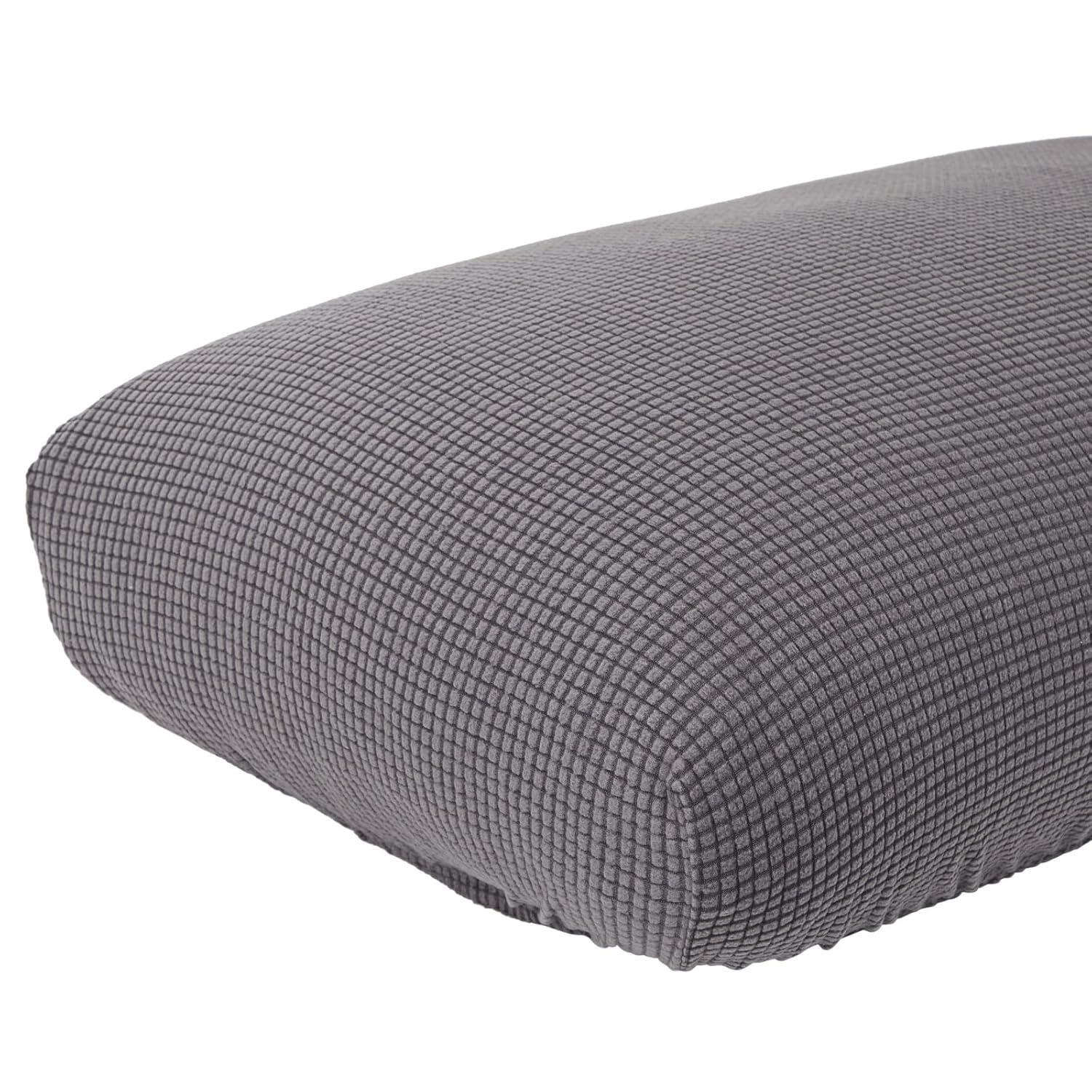 Juvale 2 Pack Stretch Outdoor Cushion Covers for Patio Furniture and Sofas, Reversible (Medium, Grey)