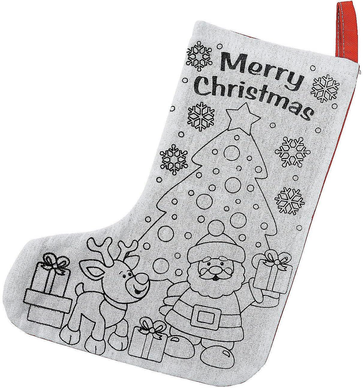 Kids DIY Christmas Stockings Craft Kit, 144 Pieces